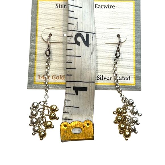 Touch of Silver Hint of Gold Dangle Necklace w/ Bead Charms, NWT - Picture 3 of 3